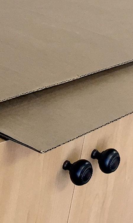 cardboard countertop
