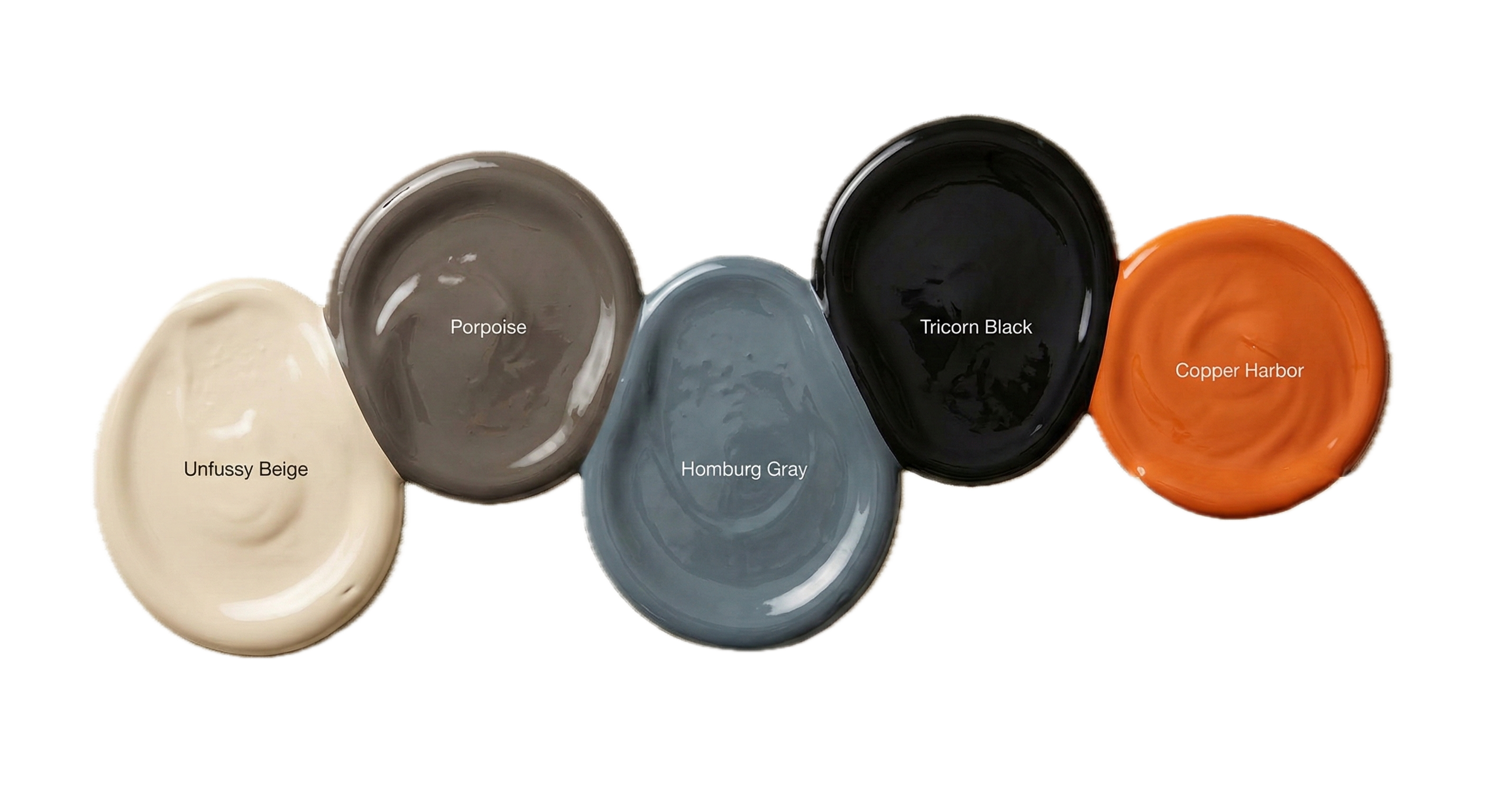 Paint blobs of sherwin-Williams paint colour pallet