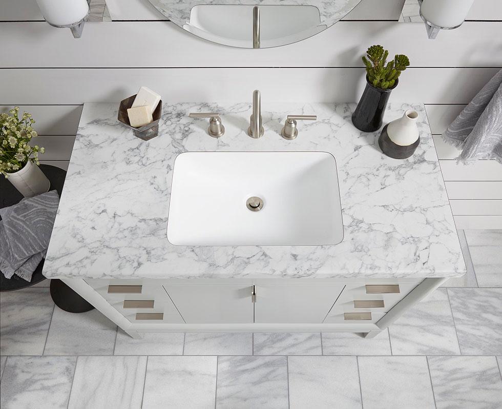 Marmo Bianco laminate colour sample