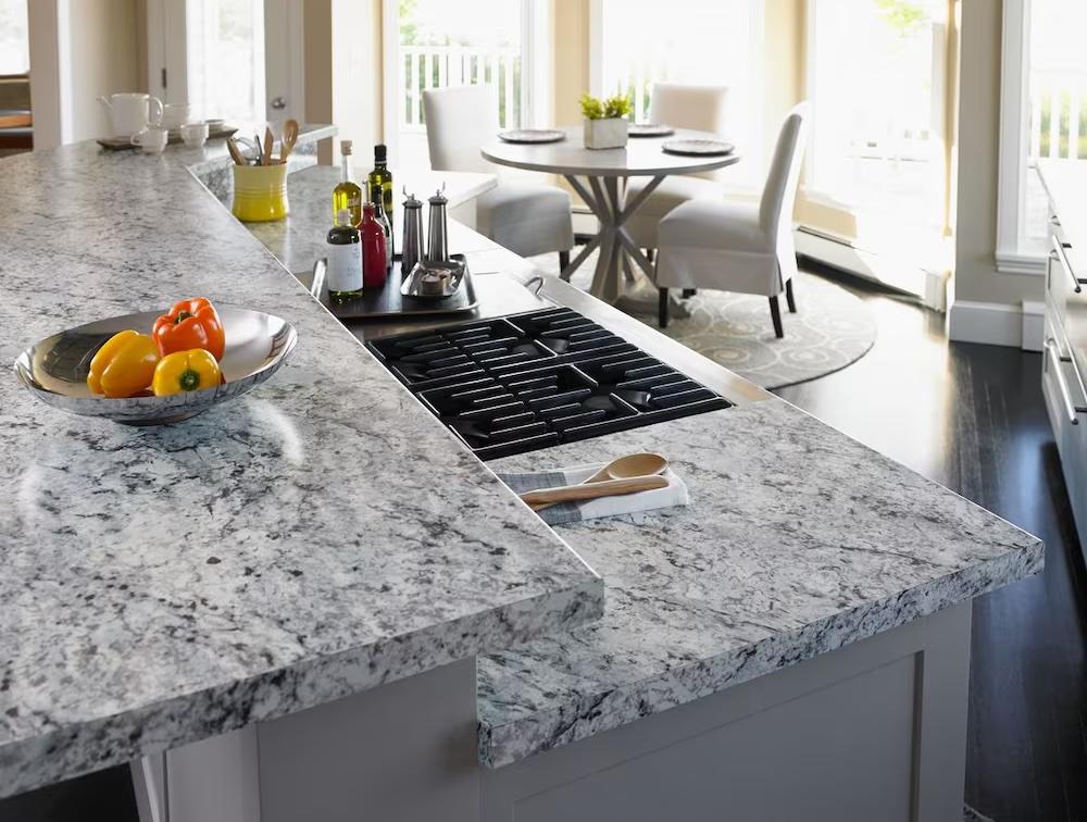white ice granite laminate colour sample